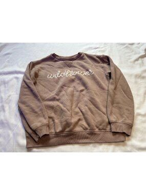 Little Co. By Lauren Conrad Girls Wildflower Sweatshirt Size 10 Brown Organic